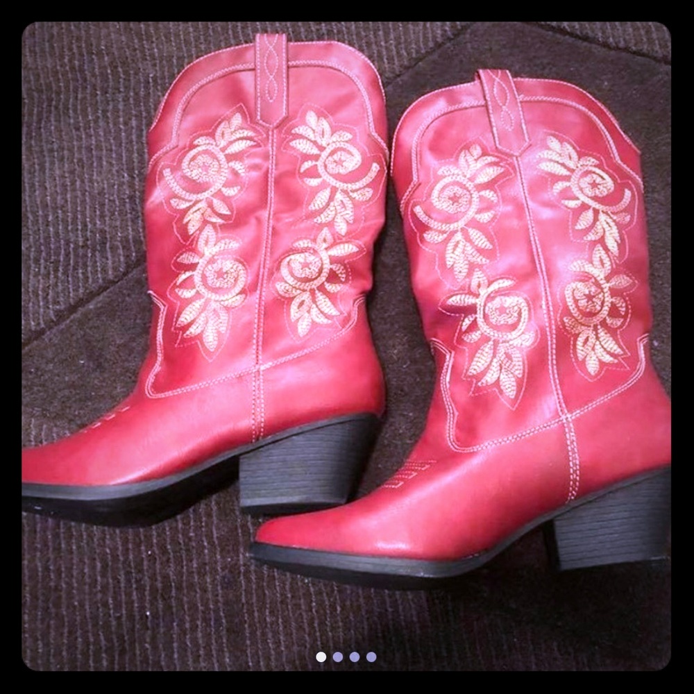 Red cowgirl boots new